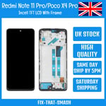 Xiaomi Redmi Note 11 Pro/Poco X4 Pro 5G TFT LCD Display Digitizer Screen+ Frame