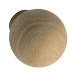 ALLES IM GRIFF Olwen Bouton de meuble en bois Ø 30 mm – Bouton pour armoire rond, profondeur 34 mm – Bouton de porte en chêne brut