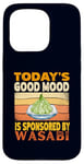 Coque pour iPhone 15 Pro Today's Good Mood est sponsorisé par un amateur de cuisine japonais Wasabi