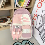 reppu pinkkiSinisellä ankka-Muoti Tytöt Vedenpitävä Kirjalaukku Naisten Kannettava Mochila Student Kawaii Olkalaukku Reppu Teinien Koululaukku Söpö matkareppu