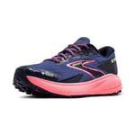 Brooks Femme Divide 5 GTX Sneaker, Gris Bleu Rose Citron, 39 EU