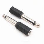 Socket Stereo Plug 3.5mm Jack to 6.35mm Audio Connections Headphone Adaptor