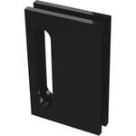 Colcom B95 Contre-boîte de porte coulissante en verre compatible avec serrure de porte en verre B94 avec verrou arqué, aluminium noir