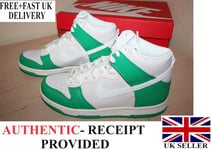 Kids Nike Trainers. Dunk High Junior Size 5 Green & White Boys Trainers BNIB