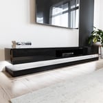 https://furniture123.co.uk/Images/300300XLB_3_Supersize.jpg?versionid=21 Large Black Gloss TV Unit with LEDs - TVs up to 70 Evoque