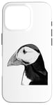 iPhone 16 Pro Puffin Auks Seabird Lunde alken Wildlife Animal Illustration Case