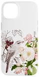 Coque pour iPhone 14 Plus Protective Phone Case for Cute Girls Women bird & flower