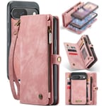 CaseMe Multi-slot Plånboksfodral Google Pixel 9a Rosa