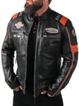 Rockdenim RD Premium Rider Skinnjakke - Svart/Orange