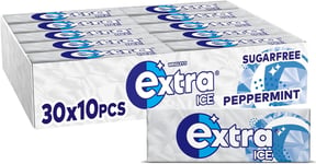 Extra Ice Peppermint Flavour Xylitol Sugarfree Chewing Gum Bulk Box, 30 Packs o