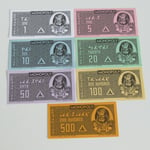 Star Trek Klingon Monopoly Money Complete Set of 7  Klingon Empire Qapla' Glory