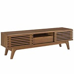 "Modway Render Mid-Century Modern Low Profile 59 Inch TV Stand, Wood, Walnut,"59" tv stand