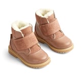 Wheat d'hiver pour Enfant-Imprimé Sigge-Unisexe-60% cuir-40% Daim-Respirantes-Imperméables Chaussure de Neige, 2163 Dusty Rouge, 26 EU