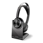 Poly - Voyager Focus 2 UC USB-C Headset with Stand (Plantronics) - Bluetooth Dua