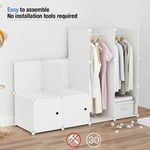 Sifree - Armoires Étagères Plastique Meuble Rangement Chambre 16 Cubes