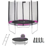 Trampoline rond 250cm avec filet, échelle, bâche et kit ancrage- RALLI 250