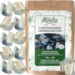 Lot de 25 Clips pour Serre Diamètre 25mm en Acier galvanisé, Clips de Fixation en Métal pour Bâche de Serre Tunnel pour Jardin, Protection semis et Plantations, Résistance au Vent et Tempêtes