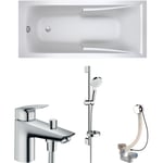 Baignoire JACOB DELAFON Corvette + mitigeur bain douche + set douchette + vidage 170 X 70