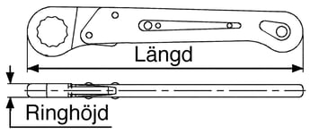 Ringnøkkel åpningsbar 24mm