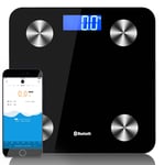 SOGA Wireless Bluetooth Digital Body Fat Scale Bathroom Health Analyser Weight Black - Bathroom Scales - BodyFatScaleBluetoothBlack