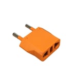 Prises électriques EU,adaptateur secteur de voyage américain,convertisseur de prise,noir et blanc,4.0mm,4.8mm,États-Unis vers UE,Canada,Brésil,1PC - Type 4.0mm orange