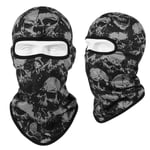 Moottoripyörä Balaclava Skull Print Moto Kokonaamari Tuulenpitävä Hiihto Pään Kaulanlämmitin Pyöräily Biker Huppu Lippalakki Miesten kypärävuori