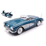 CHEVROLET CORVETTE 1958 BLUE/SILVER 1:18 MotorMax Auto Stradali Modellino