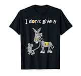 Mouse Walking a Donkey I Don't Give Rats Ass T-Shirt