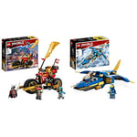 LEGO 71783 NINJAGO Kai’s Mech Rider EVO & 71784 NINJAGO Jay’s Lightning Jet EVO, Upgradable Toy Plane, Ninja Airplane Building Set, Collectible Birthday Gift Idea for Kids, Boys and Girls Age 7 Plus