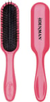Denman Tangle Tamer Mini Pink Detangling Brush For Curly Hair And Black Natural