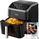 Midea Air Fryer 5L Capacity, HeatXpress Technology 90% Less Oil, Energy and Time