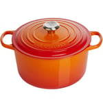 Le Creuset - Signature støpejernsgryte rund 24 cm 5L volcanic