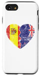 iPhone SE (2020) / 7 / 8 New Zealander Spanish Flags Heart | Spain New Zealand Roots Case