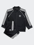 adidas Originals Infant Unisex Superstar Tracksuit - Black, Black, Size 2-3 Years