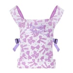 Lictin Porte Bébé Poupée 100% Coton - Accessoires Poupée pour Filles, Ajustable et Confortable, Porte Poupon Enfant Ergonomique, Accessoires Pour Poupées (Nœud Violet)