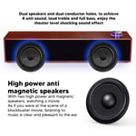 Wooden Computer Speakers Desktop Soundbar Hifi Stereo Sound Aux In Wired Usb Pow