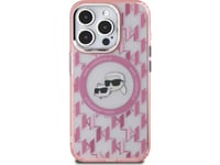 Karl Lagerfeld Karl Lagerfeld Klhmp15mhmckmhp Iphone 15 Plus 6,7" Rosa/Rosa Iml Monogram Karl&Choupette Head Magsafe