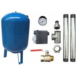Aquasystem - Kit Surpresseur Eau Vertical 500l - 2 Avec Pressostat Et Manomètre