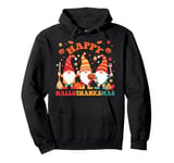 Halloween Thanksgiving Christmas Happy HallothanksMas Gnomes Pullover Hoodie