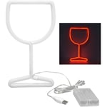 Jeffergarden - Néons double alimentation led Source de lumière économie d'énergie Suspension conception enseigne au néon rouge