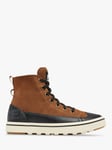 SOREL Cheyanne Suede Blend Lace Up Waterproof Ankle Boots, Tan/Black