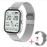 Montre Connectée Avec Écran Tactile Complet Pour Hommes Et Femmes,Tracker D'activité,Appel Bluetooth,Horloge Intelligente Pour Dames,2024 "",Document,1.69 - Type Mesh Belt Silver #A