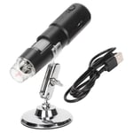 Langaton digitaalinen mikroskooppi 50X - 1000X USB Mini Black Handheld mikroskooppi 8 LED-valolla PC-tableteille kannettaville tietokoneille