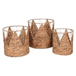 NATURAL LIVING " SET DE 3 PANIERS LEA" GM:D39XH37CM MM:D33XH33CM PM:D26XH29CM