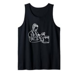 Coffee Espresso Barista Coffee Maker Silhouette Tank Top