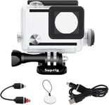 Boîtier étanche Rechargeable pour caméra de Sport extérieure GoPro Hero 4 Hero 3+ Hero3 pour Une Utilisation sous l'eau - Étanche jusqu'à 40 m.[G3266]