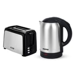 GEEPAS 2 Slice Bread Toaster & 1.8L 1800W Electric Kettle Kitchen Combo Set