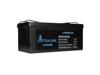 Extralink Ex.30479, 200000 Mah, 2560 Wh, Litiumjärnfosfat (Lifepo4), 12,8 V, Svart, 1 Styck