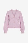 Vila - Kofta Viril V-neck L/s Knit Cardigan - NO - Rosa