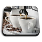 Square MDF Magnets - Coffee Machine Cafe Restaurant  #21371